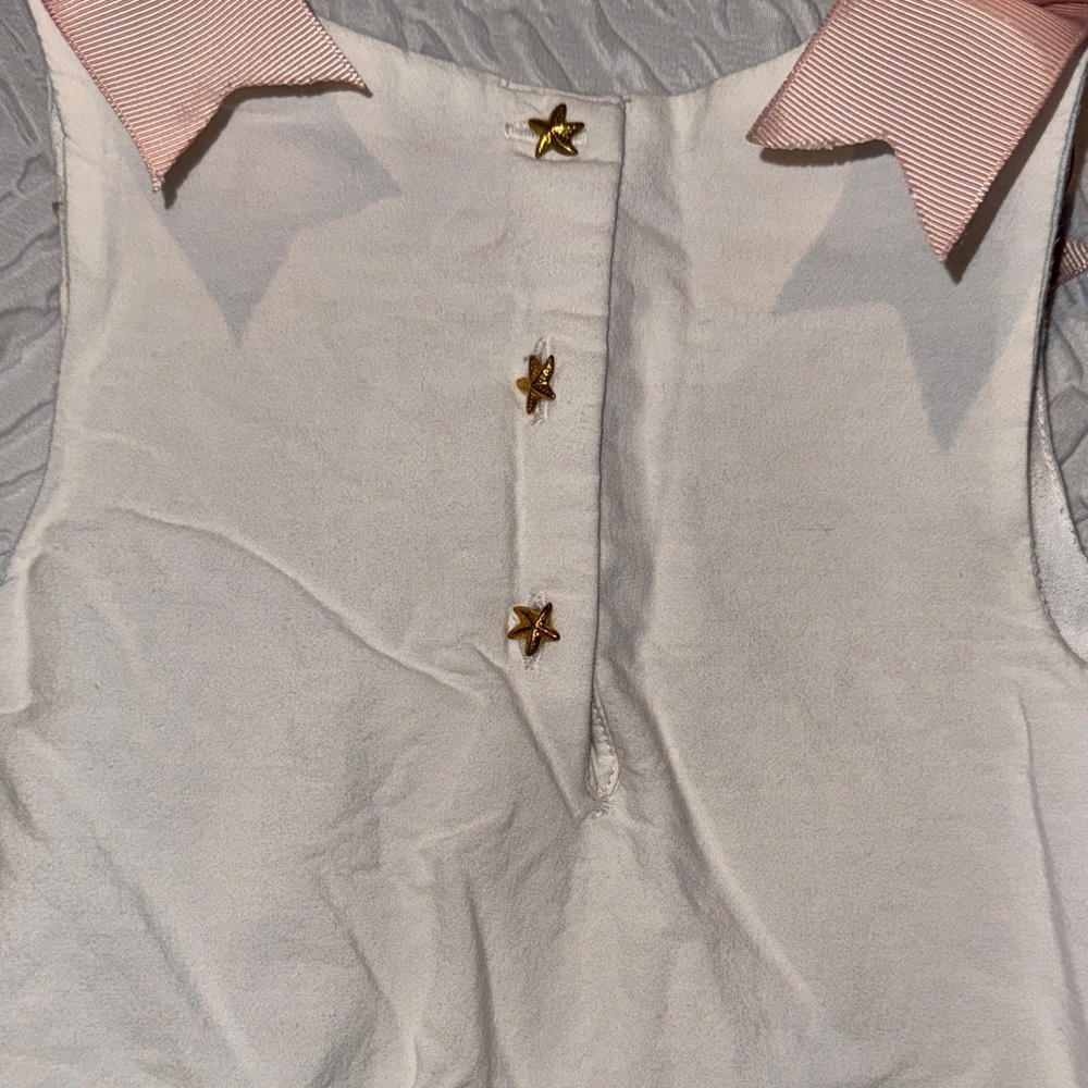 Catherine Malandrino White Dress with Coral and Seahorse Design EUC 3T - Picture 5 of 6